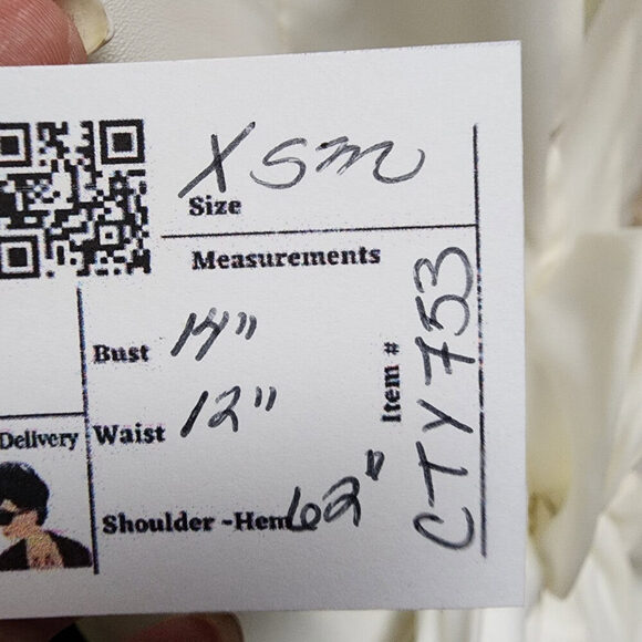 Vintage 60s White Beaded Lace Skirt Wedding Gown Size XS - Picture 12 of 12